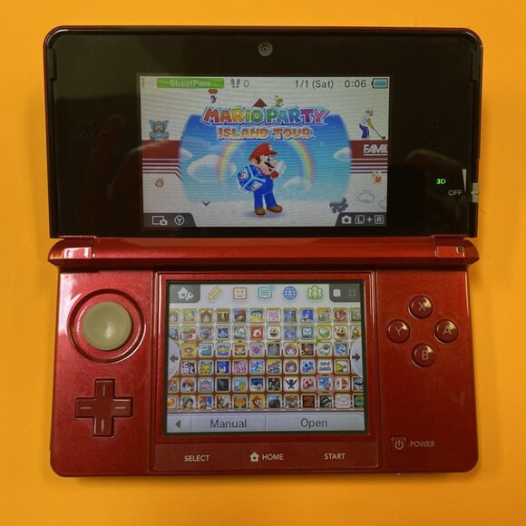 Red Nintendo 3DS + 128GB Full Included - Lots of Games (2000+)  GBA NDS 2DS - Picture 1 of 1